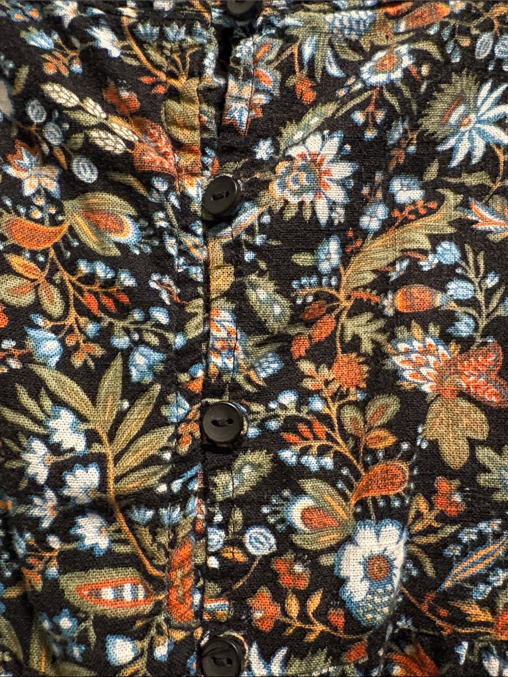 Old Navy Black A-Line Maxi Skirt with Floral Print - Picture 5 of 7